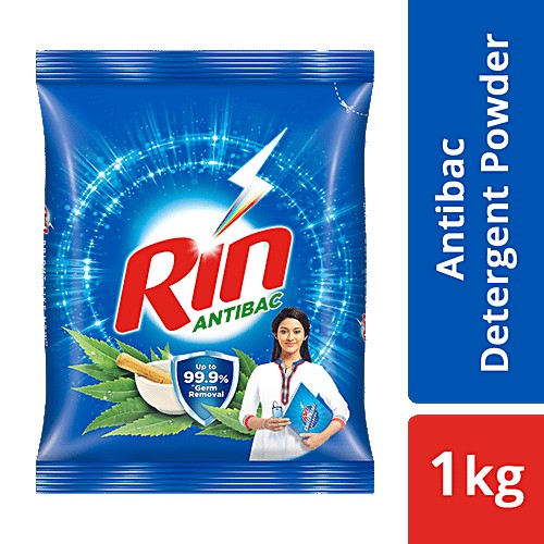 Rin Anti Bacterial Detergent Powder 1kg (MRP.126/-)